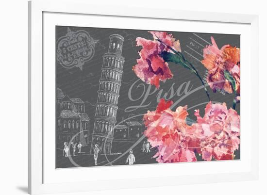 Floral Travel Pisa-null-Framed Giclee Print