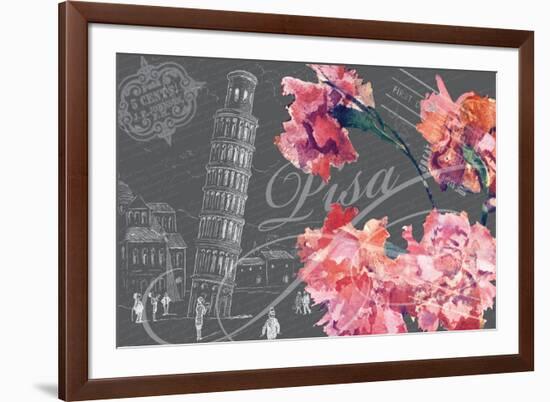 Floral Travel Pisa-null-Framed Giclee Print