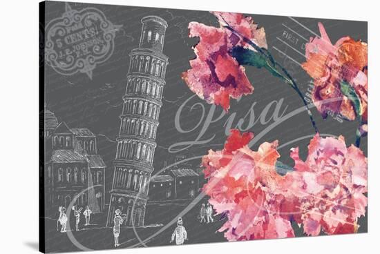 Floral Travel Pisa-null-Stretched Canvas