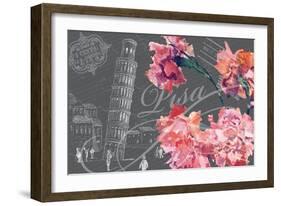 Floral Travel Pisa-null-Framed Giclee Print
