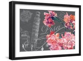 Floral Travel Pisa-null-Framed Giclee Print