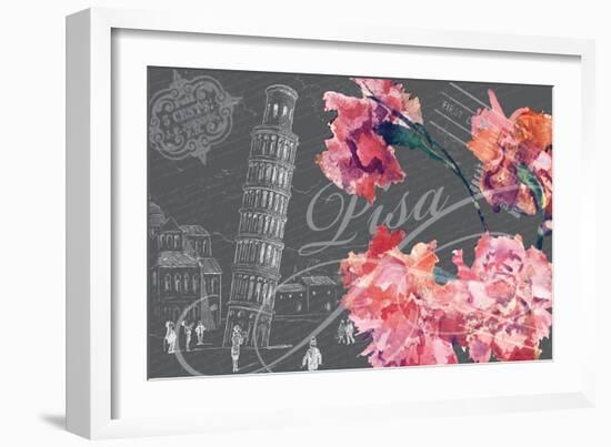 Floral Travel Pisa-null-Framed Giclee Print