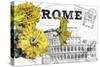 Floral Travel Rome-null-Stretched Canvas