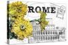 Floral Travel Rome-null-Stretched Canvas