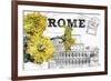 Floral Travel Rome-null-Framed Giclee Print