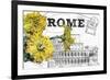 Floral Travel Rome-null-Framed Giclee Print