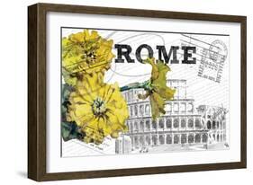 Floral Travel Rome-null-Framed Giclee Print