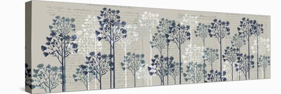 Floral Trees, Midnight-Fab Funky-Stretched Canvas
