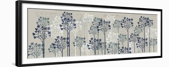 Floral Trees, Midnight-Fab Funky-Framed Premium Giclee Print