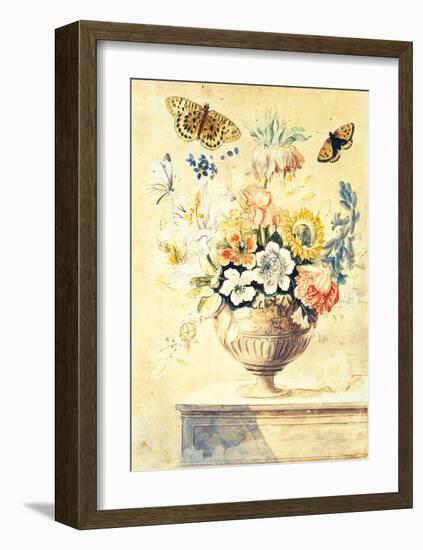 Floral Urn-Thomas Robins-Framed Premium Giclee Print