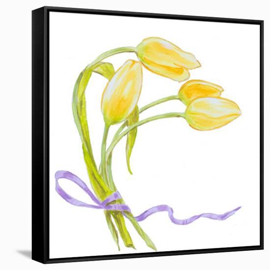 Floral V-Linda Baliko-Framed Stretched Canvas