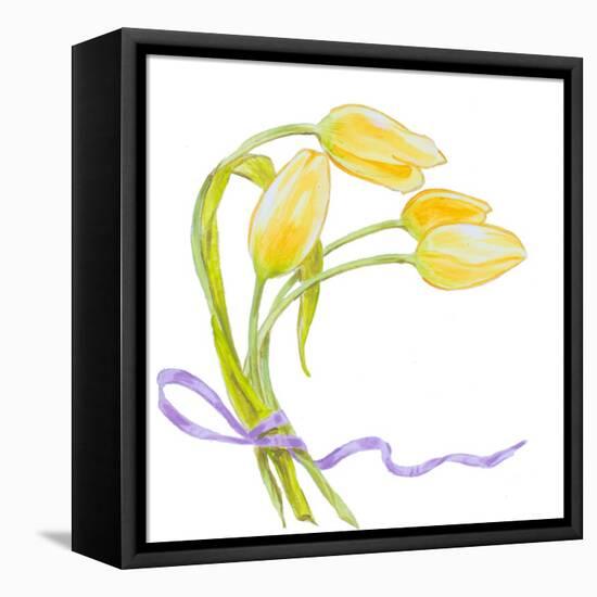 Floral V-Linda Baliko-Framed Stretched Canvas