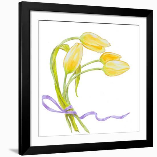 Floral V-Linda Baliko-Framed Art Print