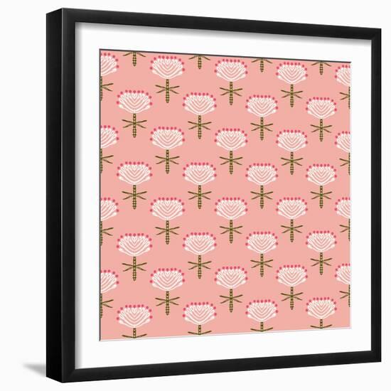 Floral Vector Pattern for Fall Fashion-tukkki-Framed Art Print