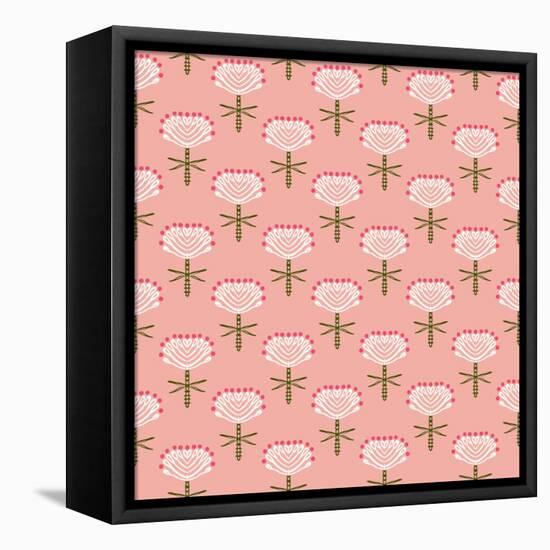 Floral Vector Pattern for Fall Fashion-tukkki-Framed Stretched Canvas