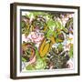 Floral Vector Texture-Alexandra_A-Framed Art Print