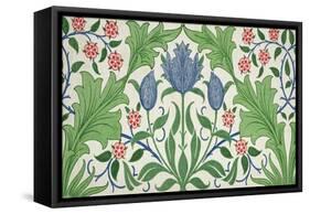 Floral Wallpaper Design-William Morris-Framed Stretched Canvas