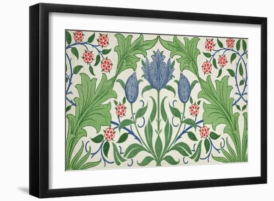 Floral Wallpaper Design-William Morris-Framed Giclee Print