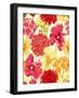 Floral Wallpaper in Watercolor Style-hoverfly-Framed Art Print