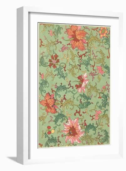 Floral Wallpaper-null-Framed Art Print