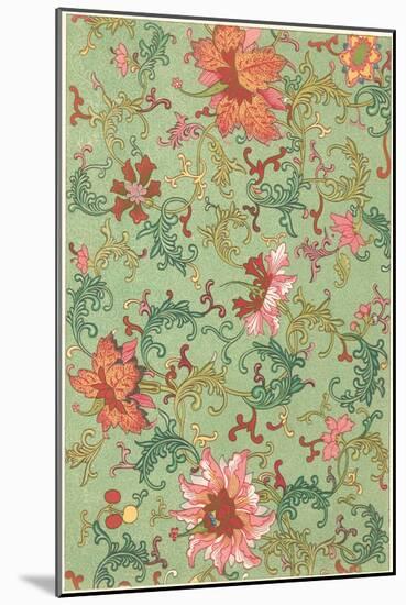 Floral Wallpaper-null-Mounted Art Print
