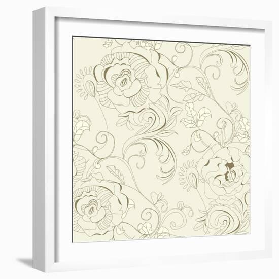 Floral Wallpaper-Ateli-Framed Art Print