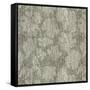 Floral Waltz Mono Taupe Oyster-Bill Jackson-Framed Stretched Canvas