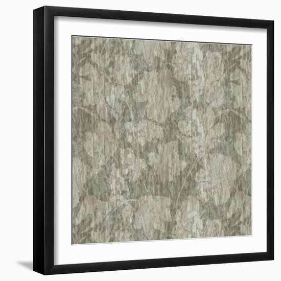 Floral Waltz Mono Taupe Oyster-Bill Jackson-Framed Giclee Print