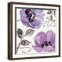 Floral Waltz Plum II-Pela Design-Framed Art Print