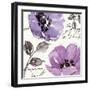 Floral Waltz Plum II-Pela Design-Framed Art Print