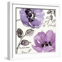 Floral Waltz Plum II-Pela Design-Framed Art Print