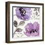 Floral Waltz Plum II-Pela Design-Framed Art Print