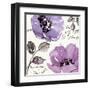 Floral Waltz Plum II-Pela Design-Framed Art Print