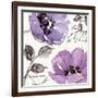 Floral Waltz Plum II-Pela Design-Framed Art Print