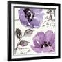 Floral Waltz Plum II-Pela Design-Framed Art Print