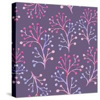 Floral Watercolor Seamless Pattern-Lemuna-Stretched Canvas