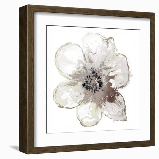 Floral-White-Victoria Brown-Framed Art Print