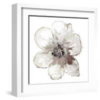 Floral-White-Victoria Brown-Framed Art Print