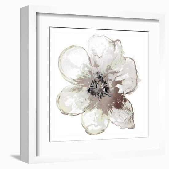 Floral-White-Victoria Brown-Framed Art Print