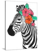 Floral Zebra-OnRei-Stretched Canvas