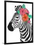 Floral Zebra-OnRei-Framed Premium Giclee Print