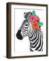 Floral Zebra-OnRei-Framed Art Print