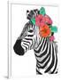 Floral Zebra-OnRei-Framed Art Print