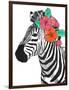 Floral Zebra-OnRei-Framed Art Print