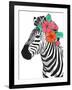 Floral Zebra-OnRei-Framed Art Print