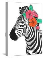 Floral Zebra-OnRei-Stretched Canvas