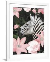Floral Zebra-Diane Stimson-Framed Art Print