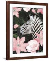 Floral Zebra-Diane Stimson-Framed Art Print