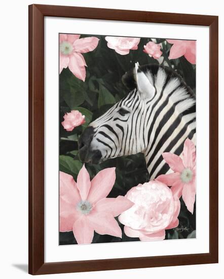 Floral Zebra-Diane Stimson-Framed Art Print