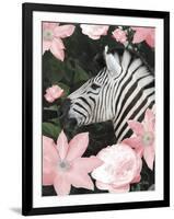 Floral Zebra-Diane Stimson-Framed Art Print